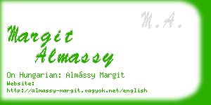 margit almassy business card