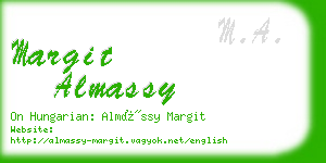 margit almassy business card